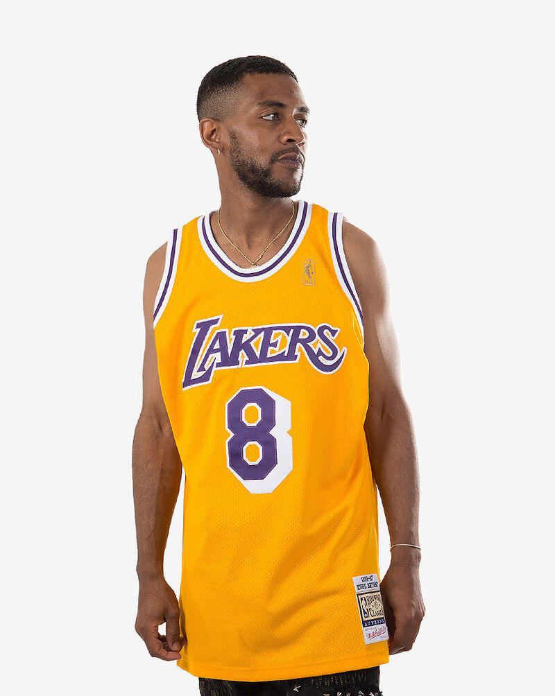 Mitchell & Ness Los Angeles Lakers Kobe Bryant 1996-1997 Home Authentic Jersey AJY4GS18091-LALLTGD96KBR Gold 1
