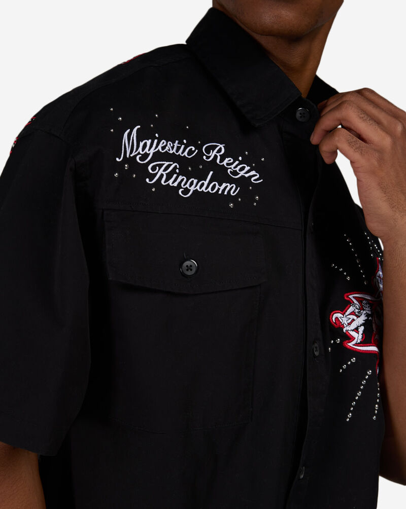 Smoke Rise Majestic Reign Woven Shirt WH26F591SN-BLK Black 3