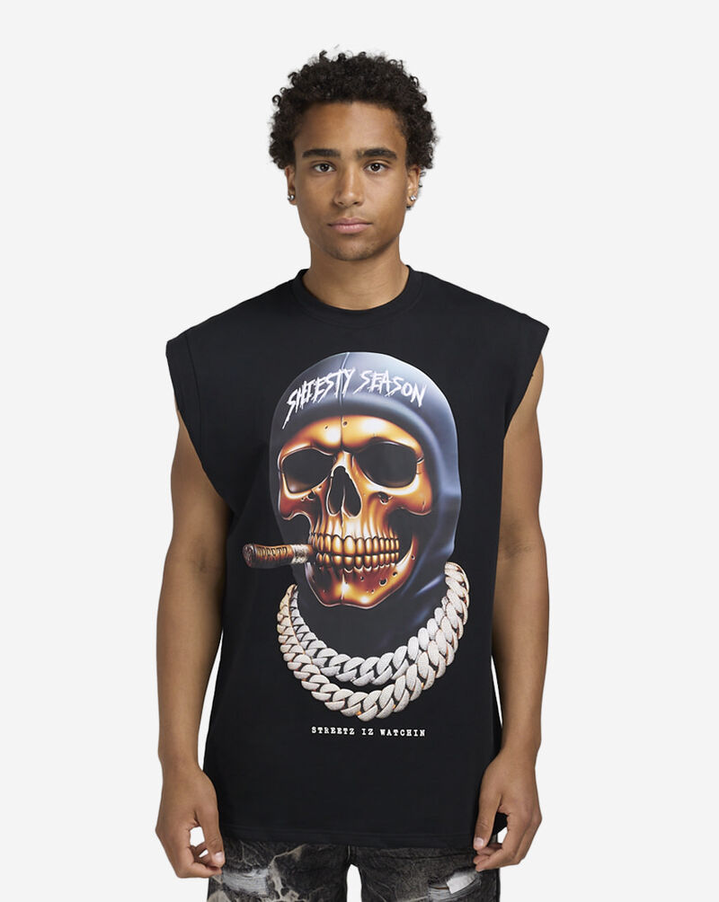 STREETZ IS WATCHIN Shiesty Season Muscle Tank SWSL5216-BLK Black 1
