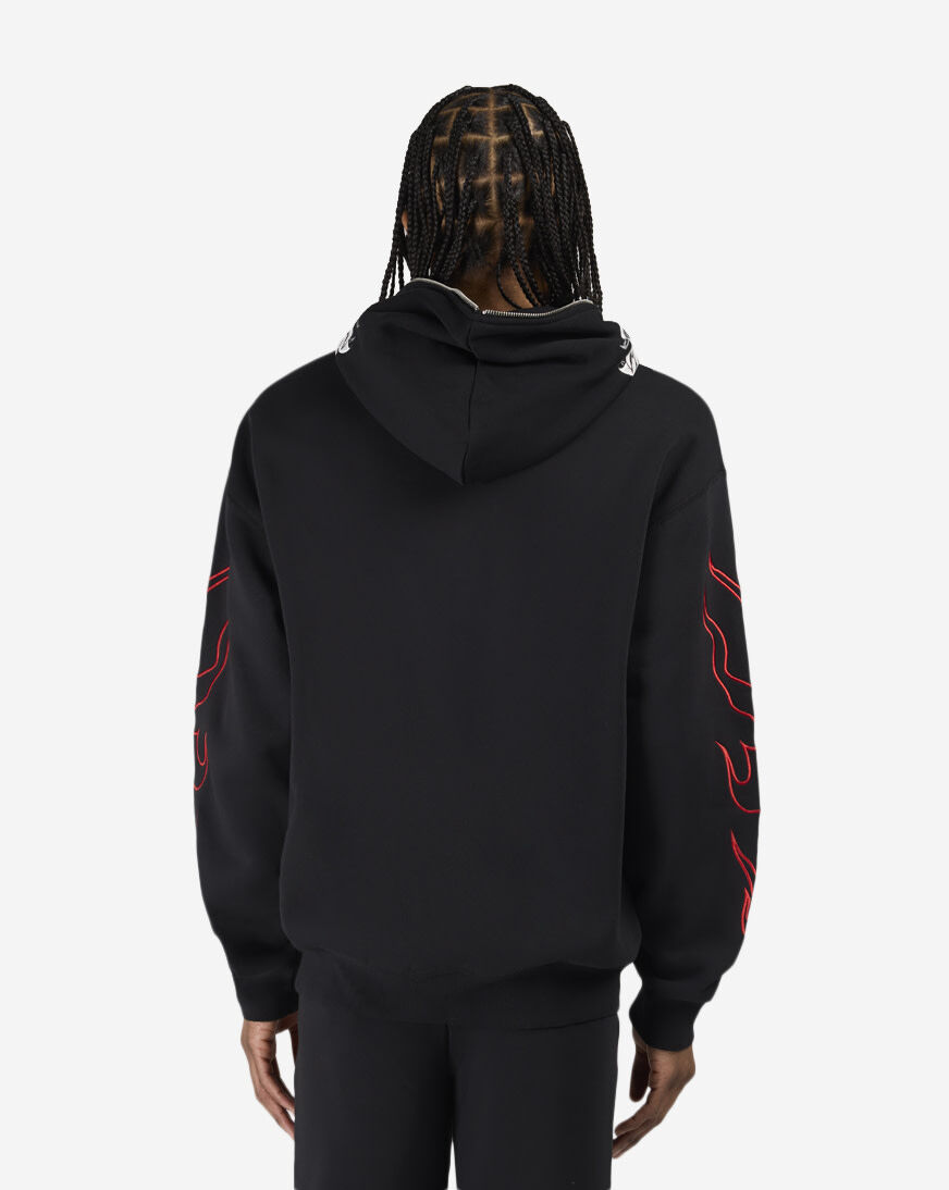 Shop Von Dutch Eye Of Fortune Full-Zip Hoodie 4VND2B0084SN-BLK