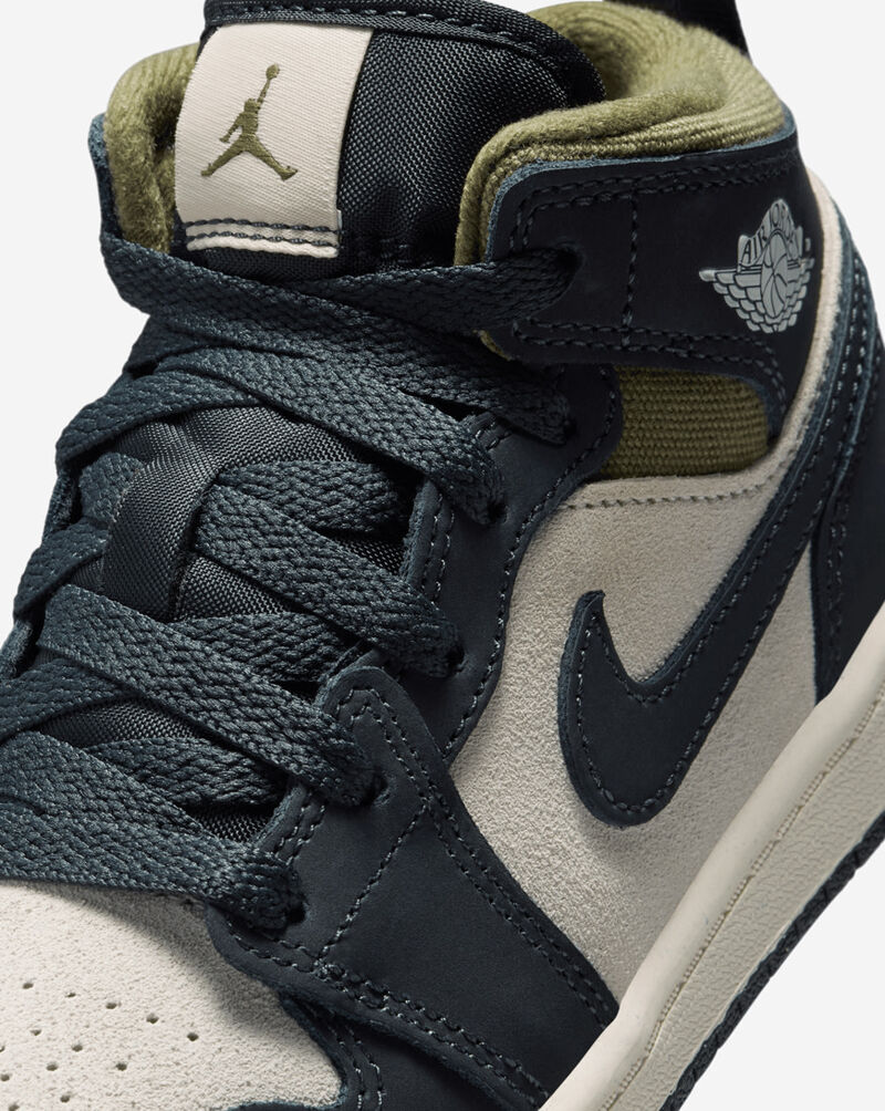 Jordan Little Kids' Air Jordan 1 Mid SE HV4444-102 Green 7