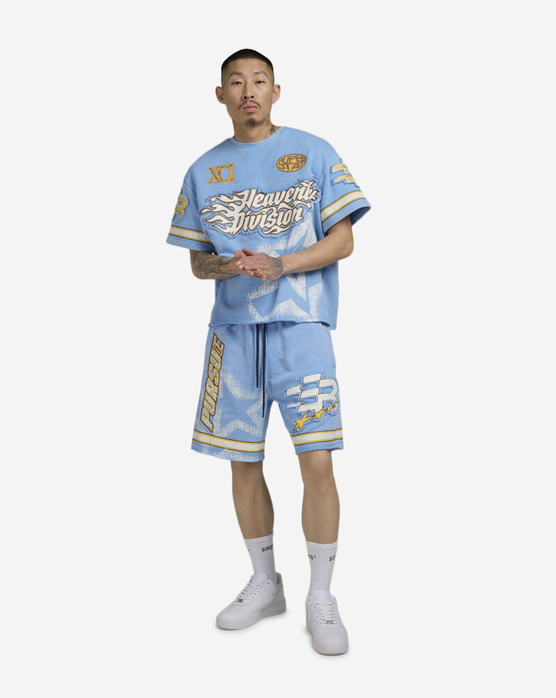 Smoke Rise Terry Shorts KS25355SNZ-BLU Blue 4