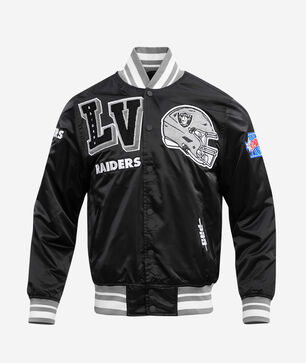Las Vegas Raiders Mash Up Rib Satin Jacket