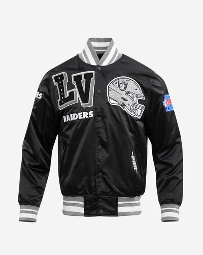 Las Vegas Raiders Mash Up Rib Satin Jacket