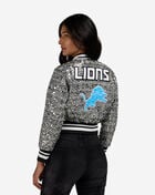 PRO STANDARD Detroit Lions Tweed Sequin Bomber FDLU411937-TTD Black 2