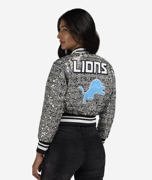 Detroit Lions Tweed Sequin Bomber