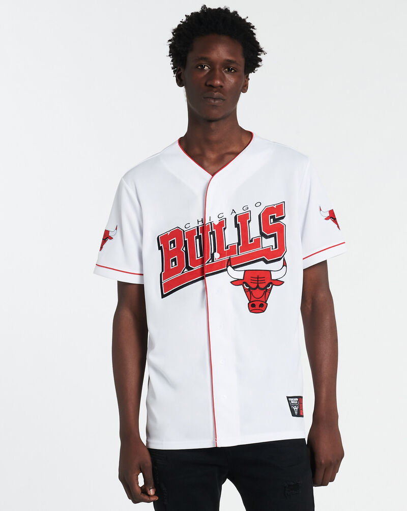 ICER BRANDS MEN Chicago Bulls Baseball Jersey GTMC706S-WHT White 1