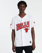 ICER BRANDS MEN Chicago Bulls Baseball Jersey GTMC706S-WHT White 1