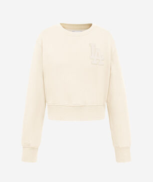 Big Girls' Los Angeles Dodgers Neutral Fleece Crewneck