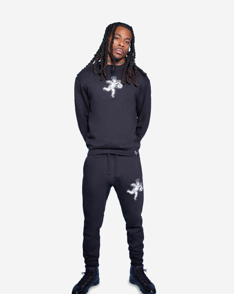 Hasta Muerte Small Chenille Crewneck  SMALL CHE CREWNECK Black 3