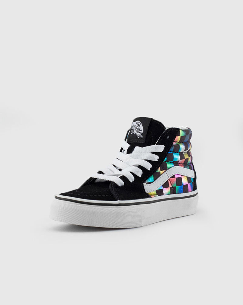 iridescent check vans