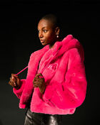 Philadelphia 76ers Pink Cloud Faux Fur Jacket