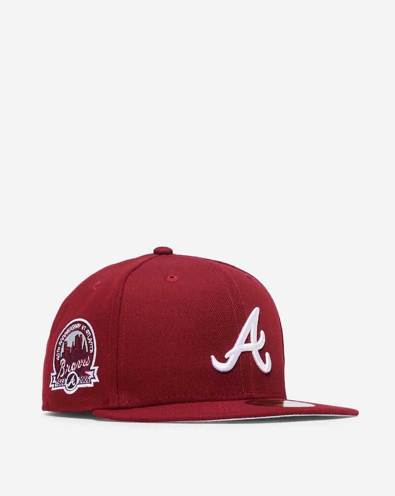 Shop New Era 59Fifty Atlanta Braves Grey Under Fitted Hat 70721250