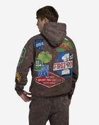 First Row Washed Pull Over Hoodie FRF2476S-BRW Brown 2