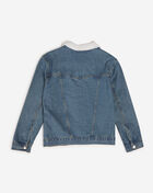 Grade School Silver Tab Sherpa Trucker Jacket