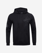 Atlanta Braves Triple Black Double Knit Pull Over Hoodie