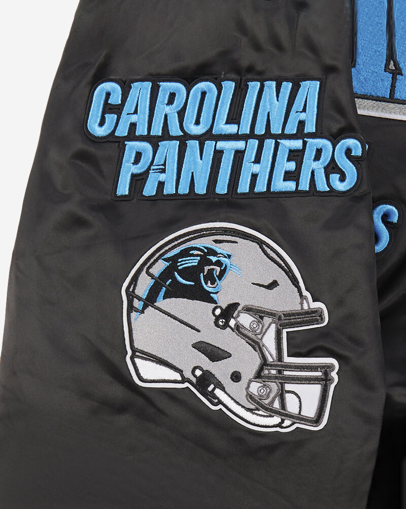 PRO STANDARD Carolina Panthers Mash Up Rib Satin Jacket  FCP6410406-BLK Black 2