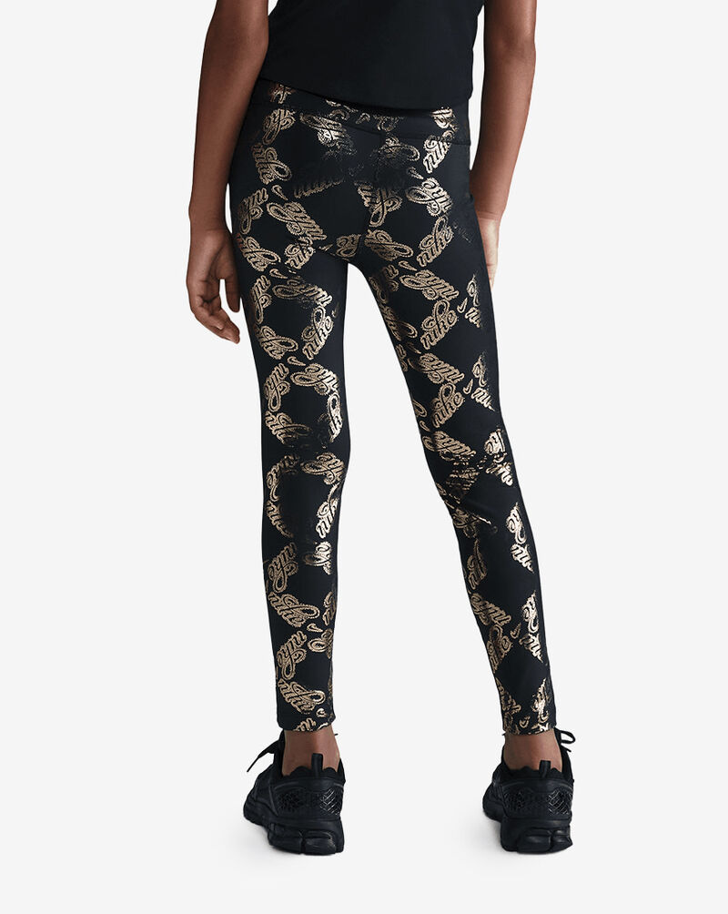 Nike Big Kids' One Dri-FIT Printed Leggings HV0427-010 Black 2