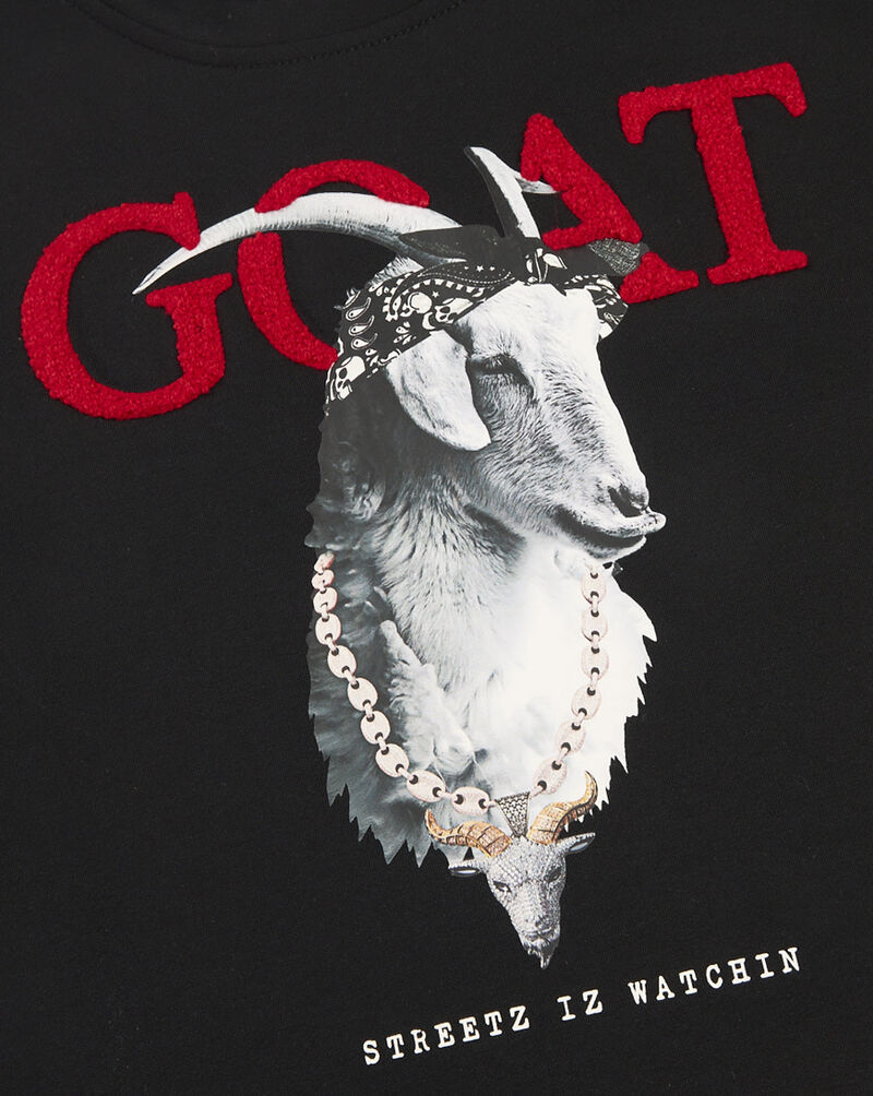 STREETZ IS WATCHIN Kids' Goat Bandana Tee SIW5041BOYS-BLK-RED Black 2