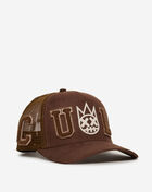Cult of Individuality Logo Mesh Back Cult Chenille Suede Trucker Hat 625BC-CH105A Brown 1