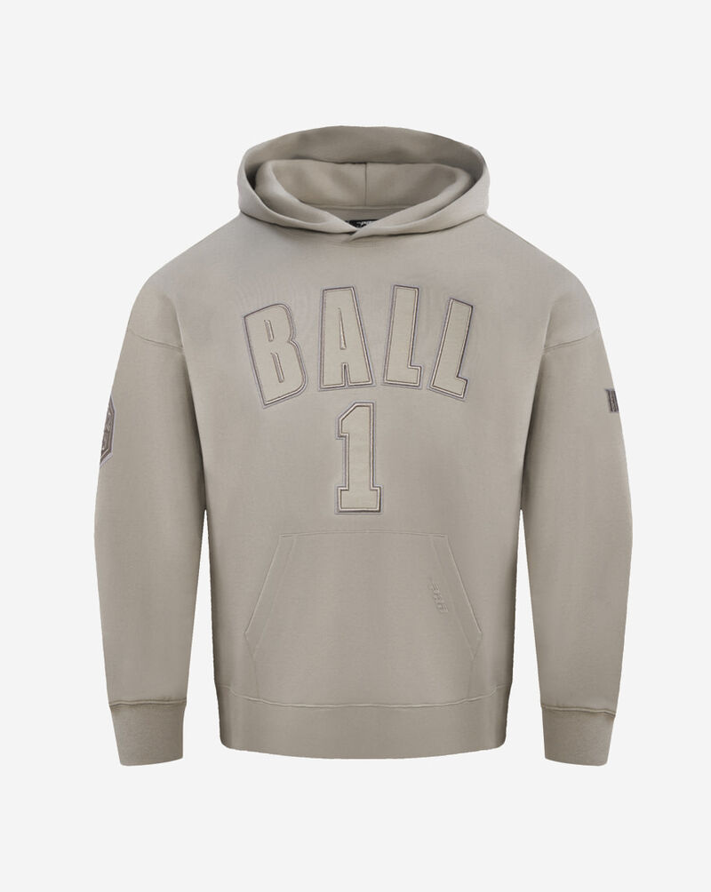 PRO STANDARD Charlotte Hornets Lamelo Ball #1 Neutral Drop Shoulder Fleece Pullover Hoodie BCH559480-TAU Beige 1