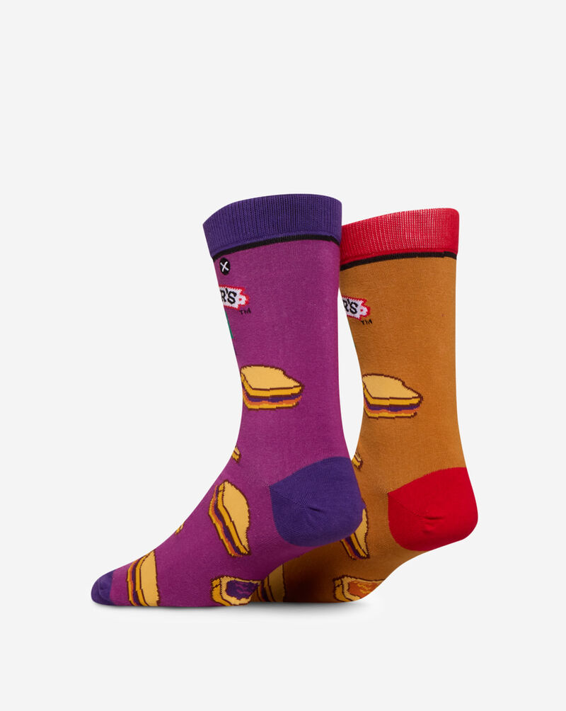 Odd Sox Smuckers and Jif Split Crew Socks (L) 40724MONCD Multi 4