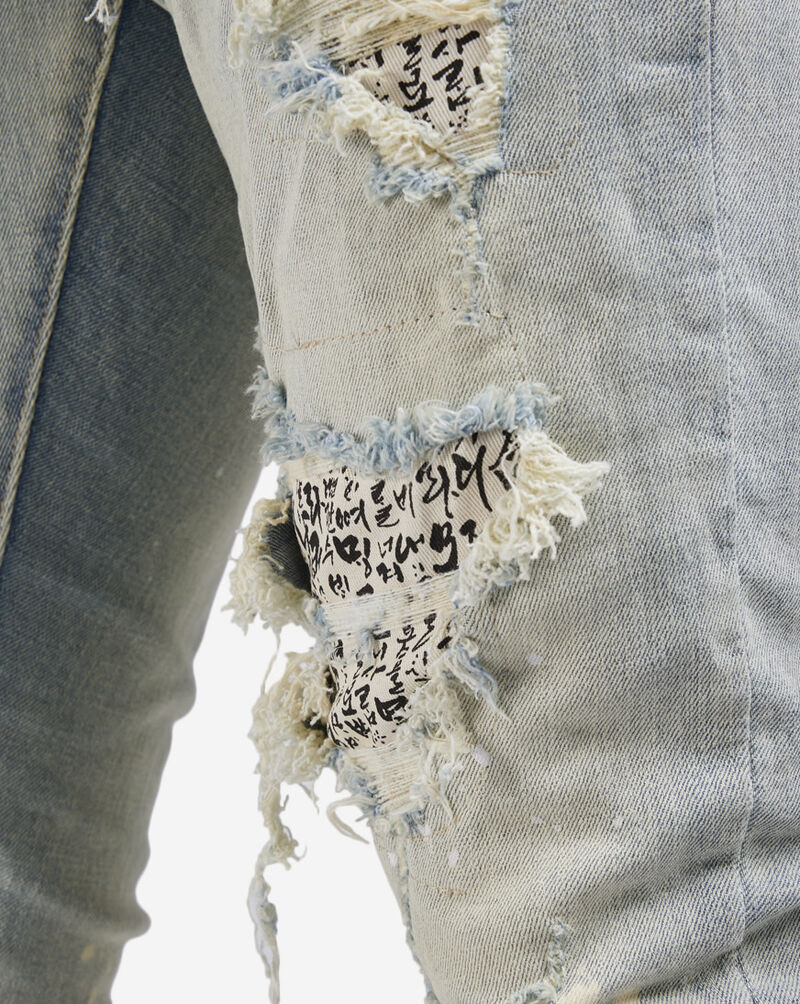 Smoke Rise Doodle Denim Jeans JP-22501-OBL Blue 4