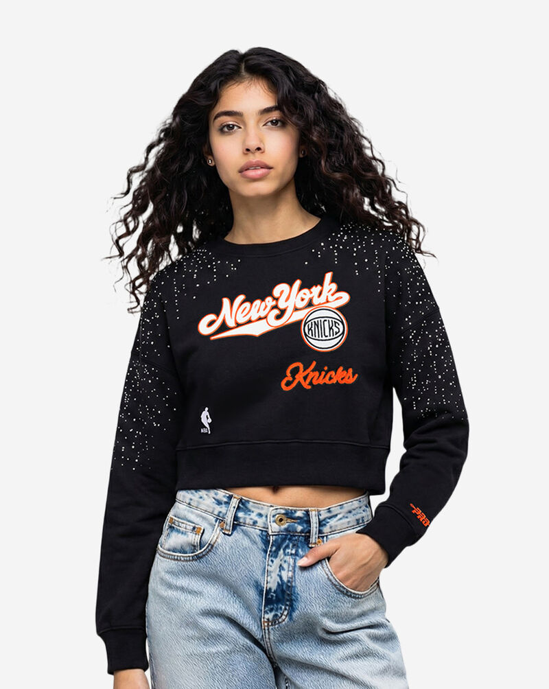 PRO STANDARD New York Knicks Legacy Fleece Crewneck BNKC516647-BLK Black 1