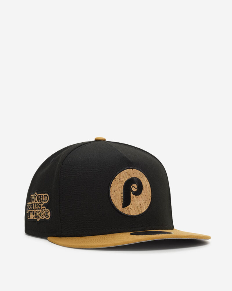 New Era 9Fifty 45th Anniversary Philadelphia Phillies Cork A-Frame Snapback Hat 60765637 Black 1