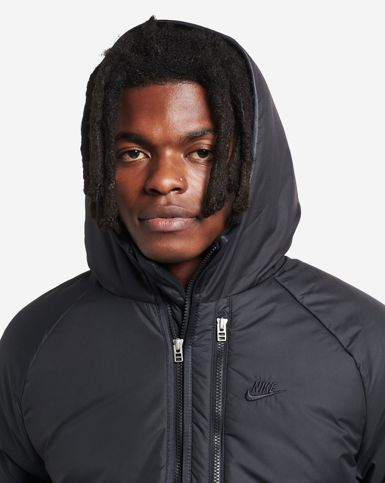 Shop Nike NSW Therma-FIT Legacy Hooded Jacket DD6857-011 black | SNIPES USA