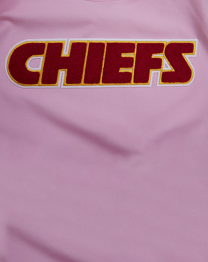 PRO STANDARD Kansas City Chiefs Classic Chenille Double Knit Tee FKC1410185-PNK Pink 4