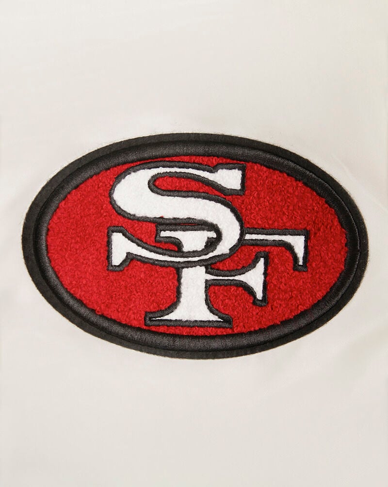 PRO STANDARD San Francisco 49Ers Retro Classic Rib Satin Jacket FS4643597-ERD cream 4