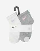 Nike Little Kids' 6Pk Metallic Swoosh Quarter Socks UN0357-P6I Multi 4