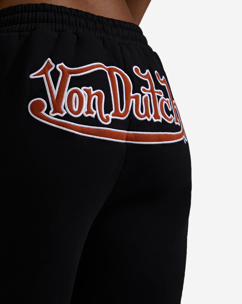 Von Dutch Thigh Cut Wide Leg Fleece Pant 7VND3B0795SN Black 4