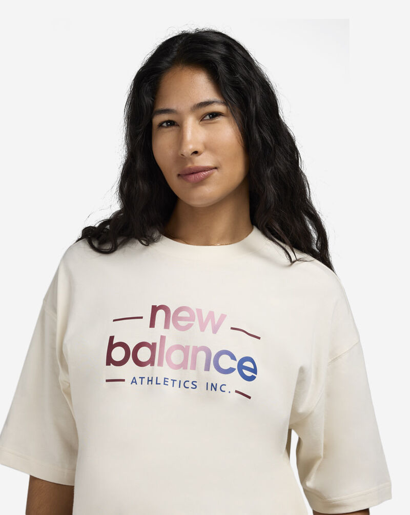 New Balance Ombre Logo Graphic Tee WT53916-LIN cream 3