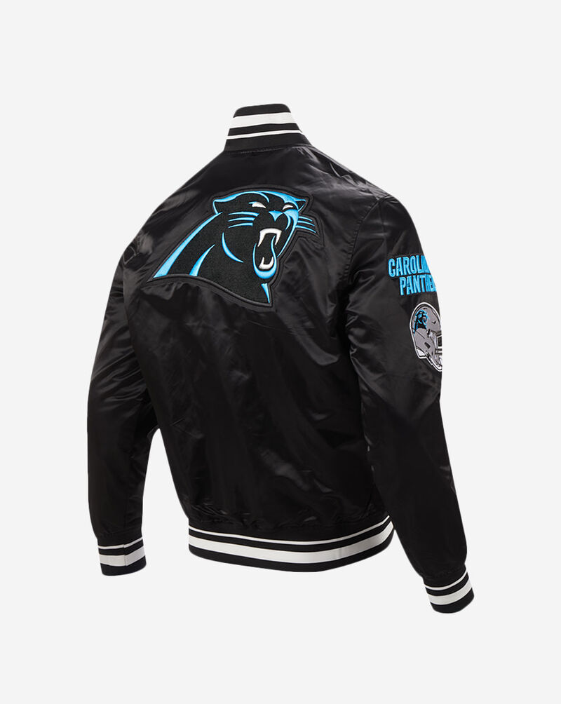 PRO STANDARD Carolina Panthers Mash Up Rib Satin Jacket  FCP6410406-BLK Black 3
