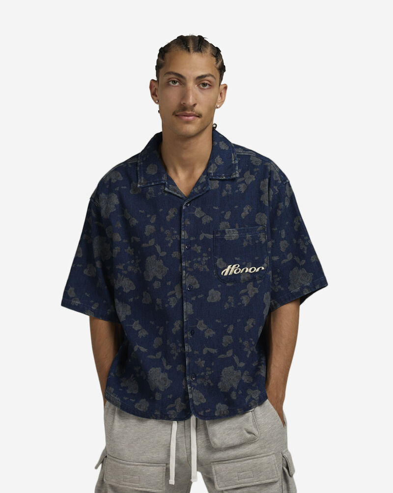 Honor The Gift Floral Denim Button Down HTG250331-BLU Blue 1