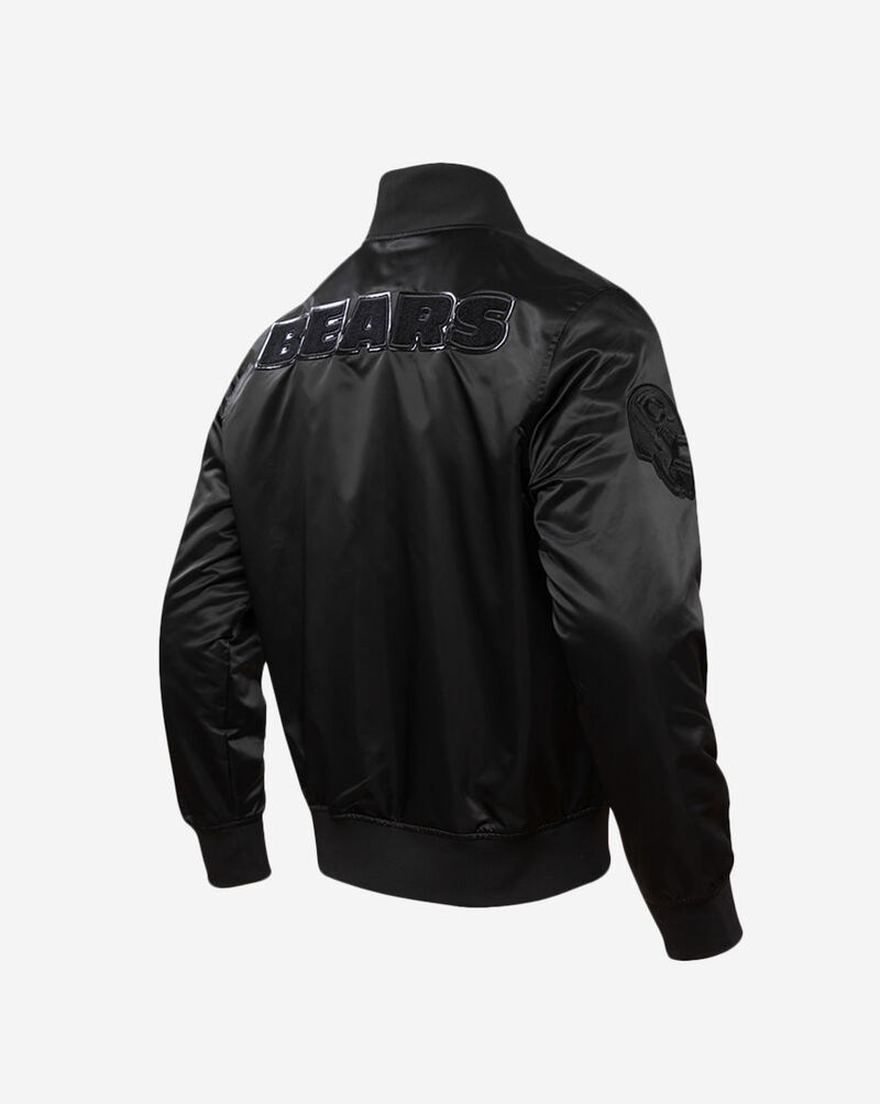 PRO STANDARD Chicago Bears Triple Black Satin Jacket FCH6410195-3BK Black 3