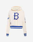 Brooklyn Dodgers Retro Classic Fleece Cropped Pullover Hoodie