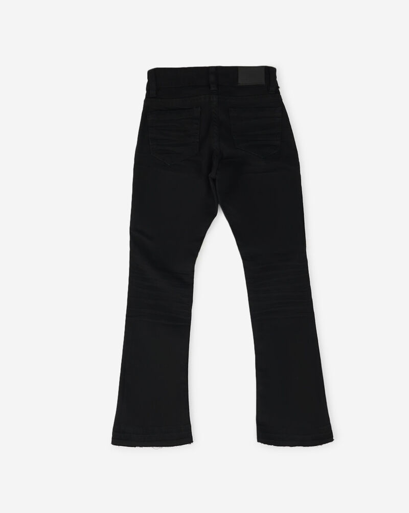 Jordan Craig Pre-School Stacked Rip and Repair Twill Jeans (2-7) JTF956RKJ-BLK Black 2