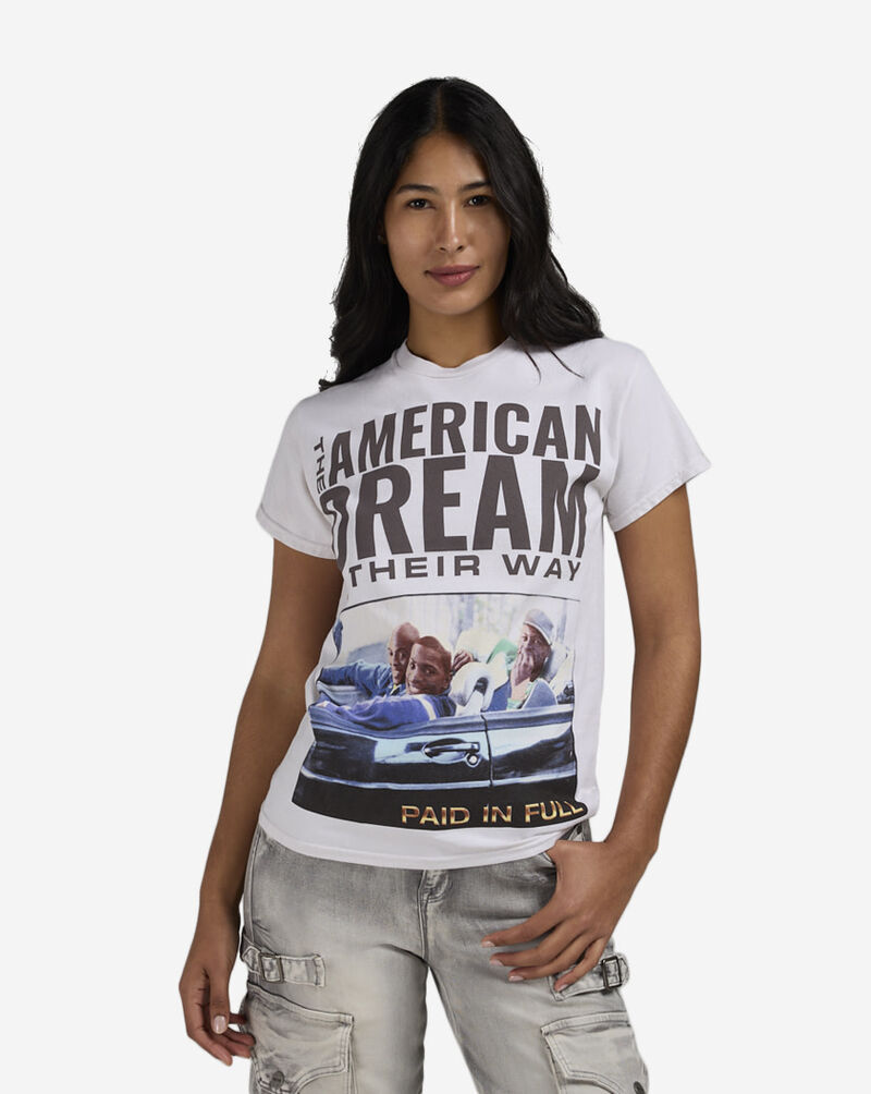 Graphic Tees Paid In Full American Dream Tee PIF0003J1062 Grey 1