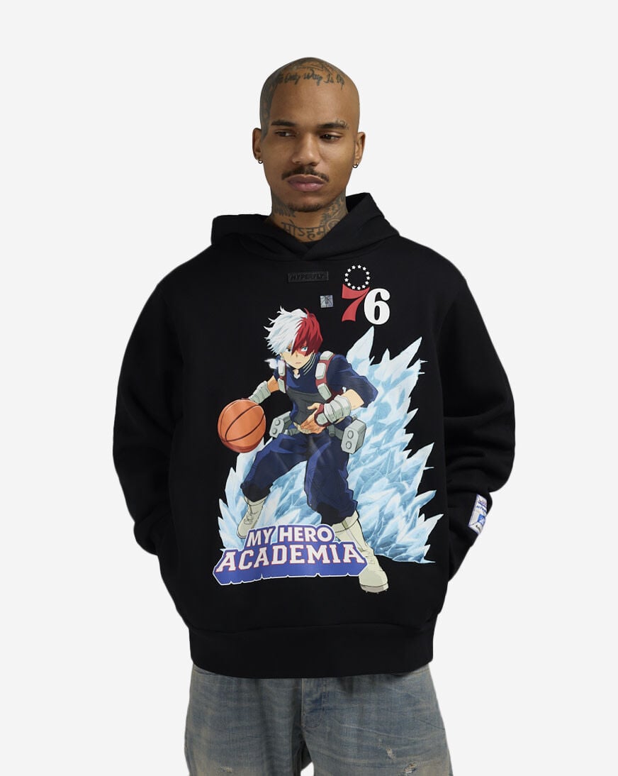 Shop Hyperfly Sixers Todoroki Hoodie PHI-BLK-TOD-CH black | SNIPES USA