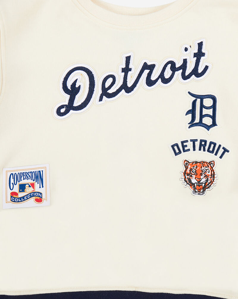 PRO STANDARD Big Girls' Detroit Tigers Retro Classic Rib Fleece Crewneck LDTBC315088-EMN cream 4