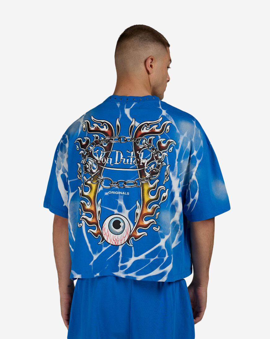 Shop Von Dutch Chrome Electric Eyeball Tee VND9E0064SN-BLU blue