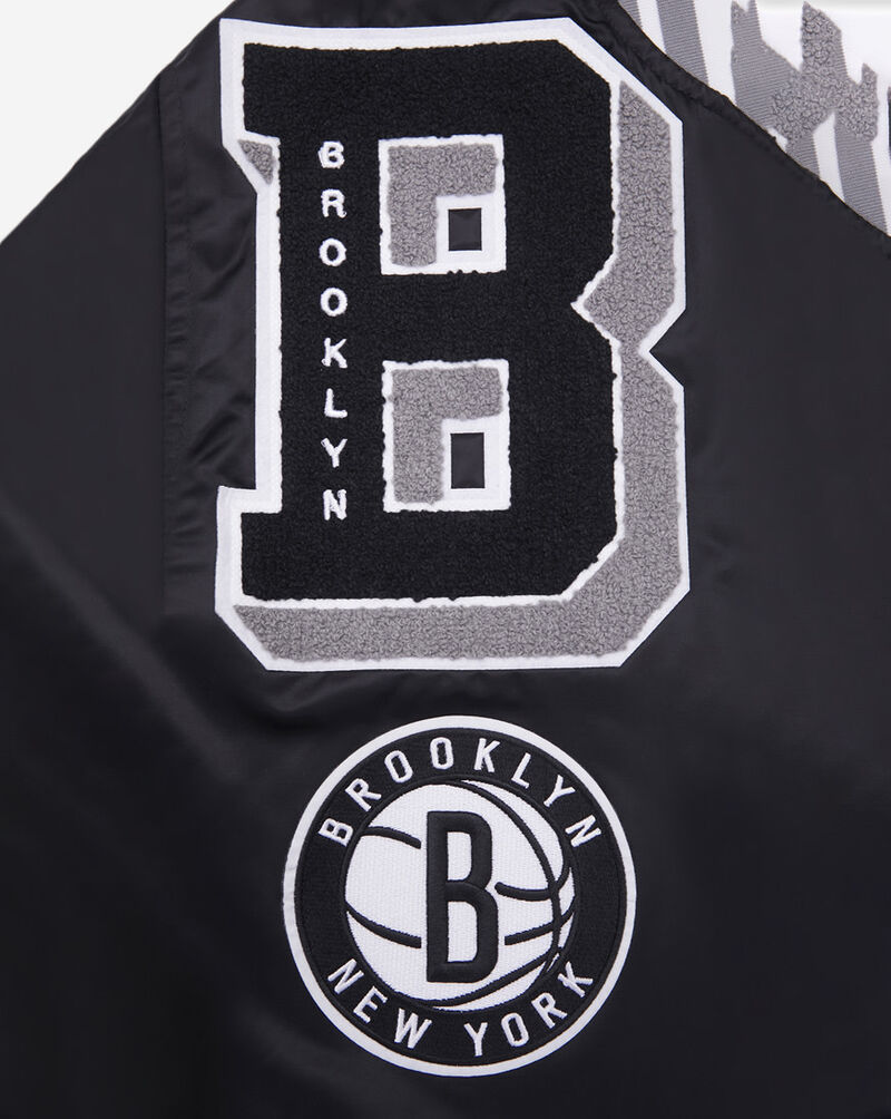 PRO STANDARD Brooklyn Nets Mash Up Rib Satin Jacket BBN6515680-BGY Black 4