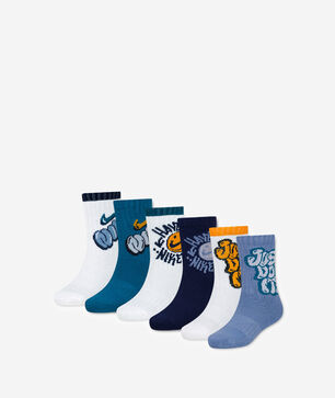 Little Kids' 6PK Dri-FIT "Have a Nike Day" Graphic Crew Socks (5-7) 