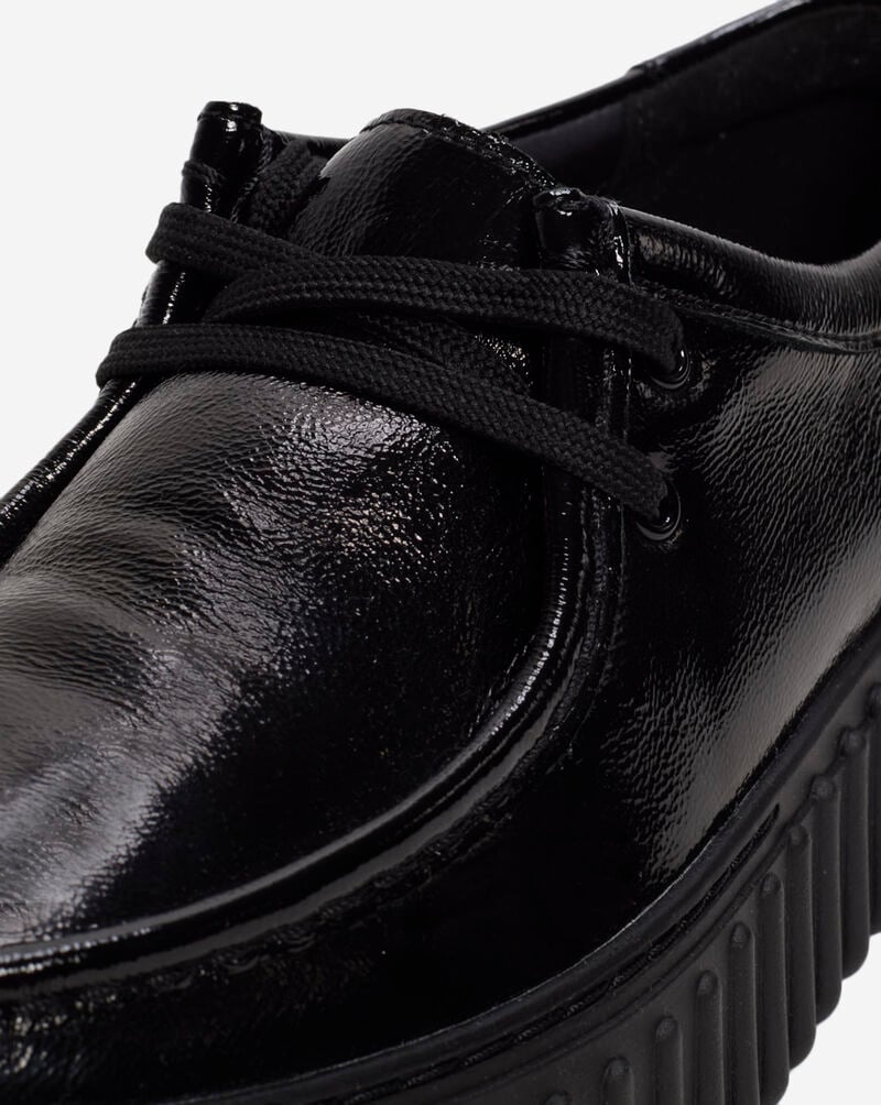 Clarks Torhill Bee Patent Leather Flatform Loafers 26179111 Black 8