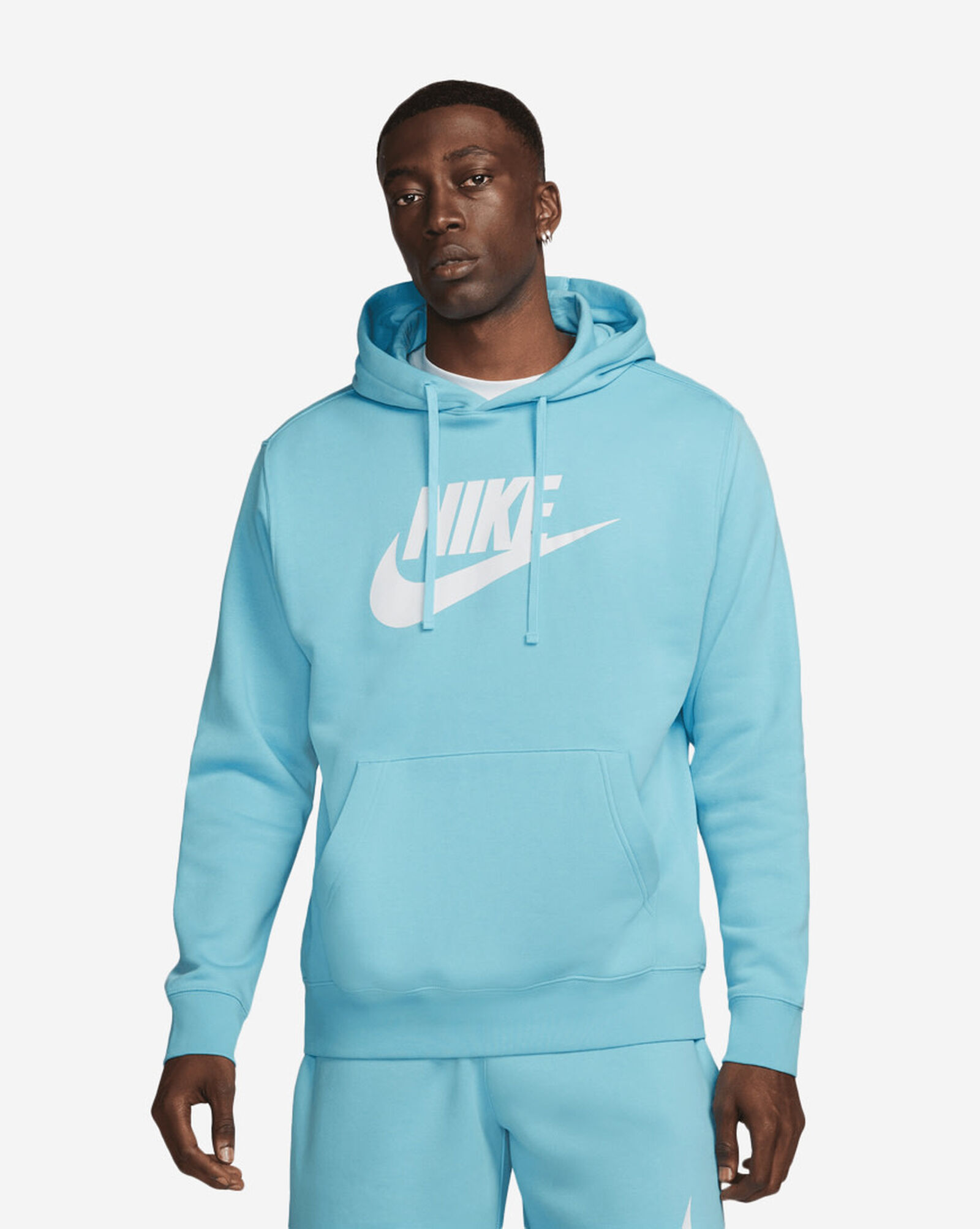 Shop Nike NSW Club Fleece Graphic Pullover Hoodie BV2973-499 blue ...