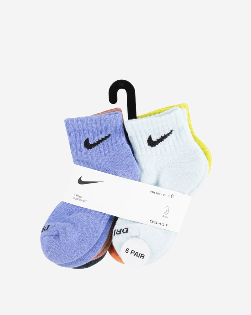 Nike Little Kids' Dri-FIT Performance Basics Quarter Socks (5-7) UN0018-U8H Multi 3