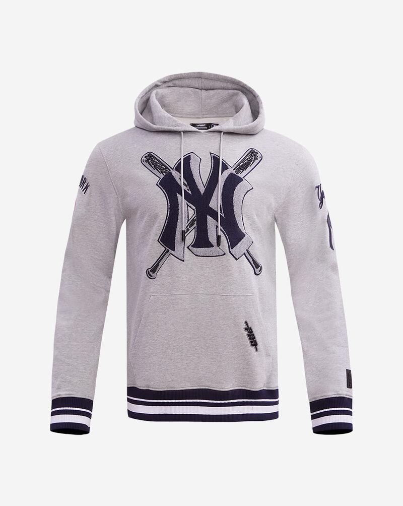 PRO STANDARD New York Yankees Mash Up Rib Fleece Pull Over Hoodie LNY5314718-HMN Grey 1